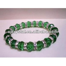 Green Diamond Beads Bracelet